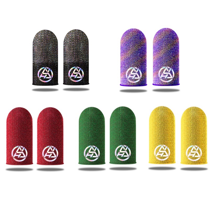 Gaming Accessories Bundle - 5 Pairs Game Finger Sleeve Silver