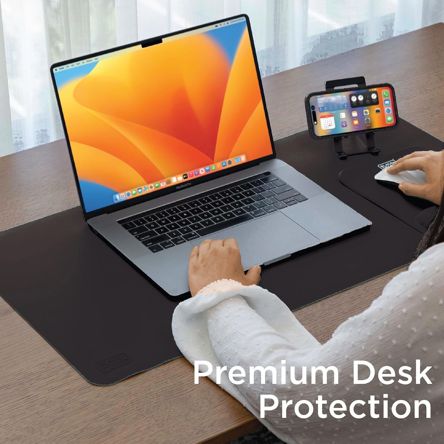 Faux Leather Desk Mat for Keyb - Gaming Accessories Desk ulasan dan harga