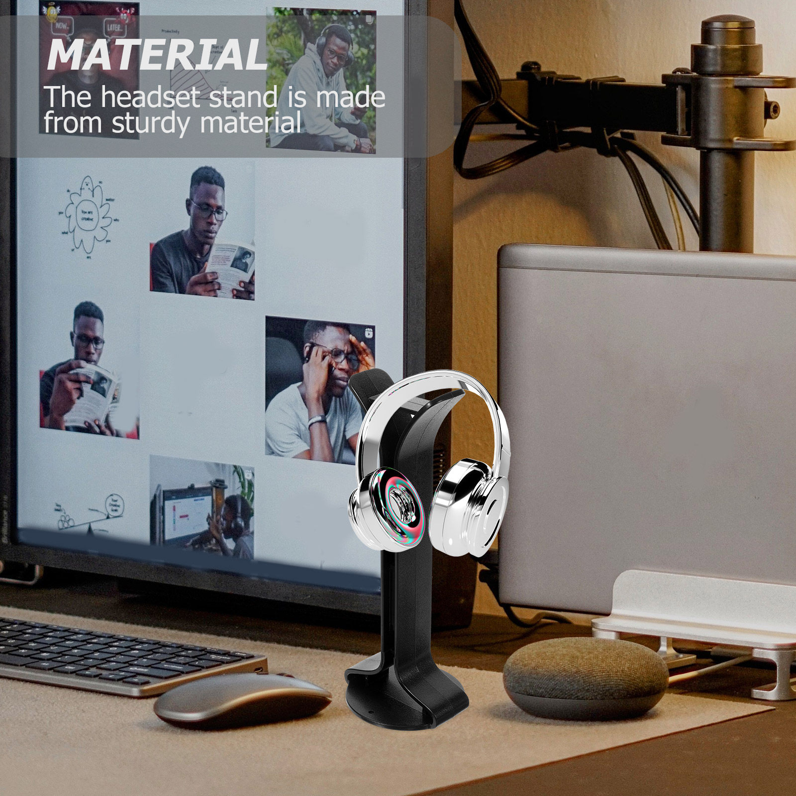 Sturdy Headphone Stand Headset - Gaming Accessories Desk ulasan dan harga