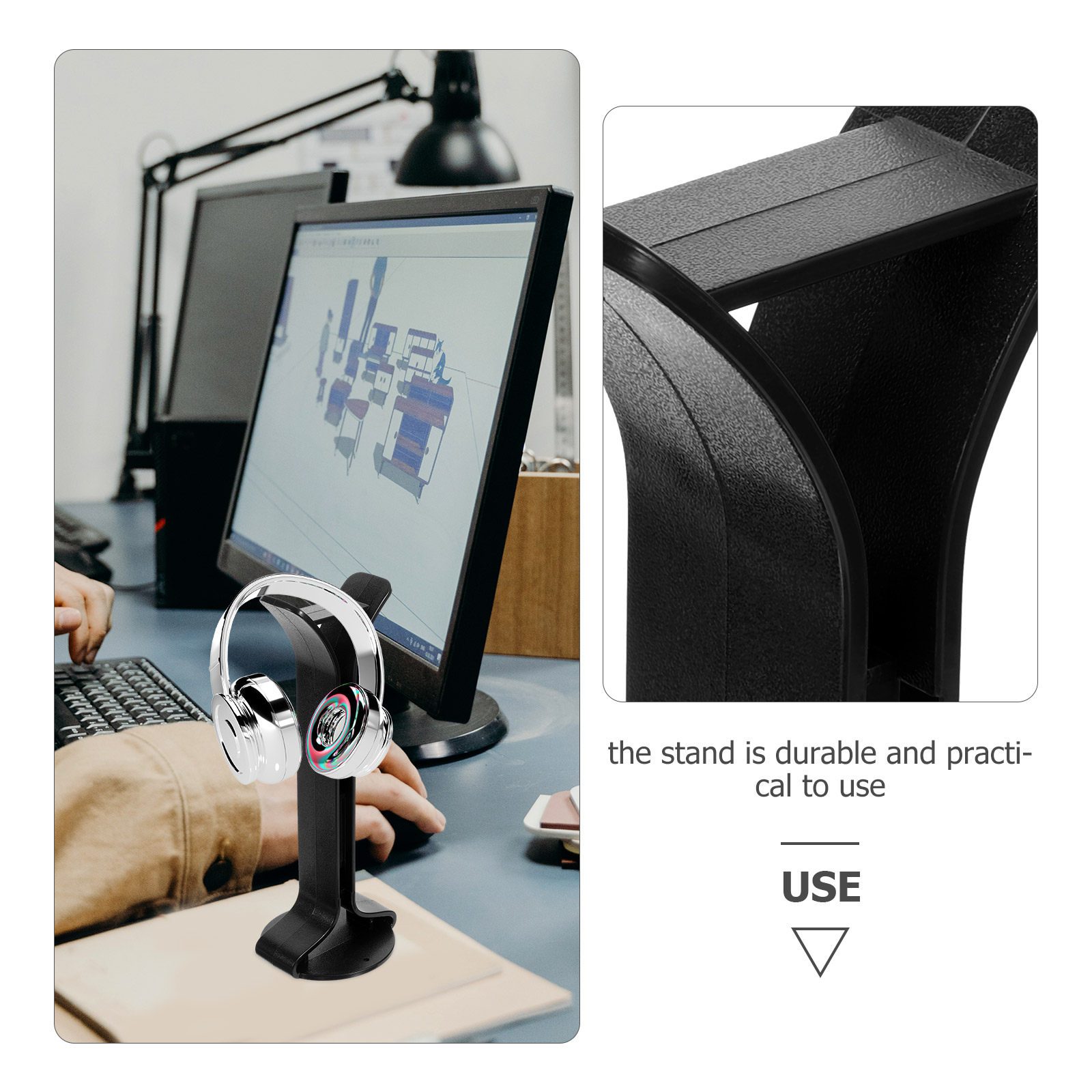 Sturdy Headphone Stand Headset - Gaming Accessories Desk ulasan dan harga