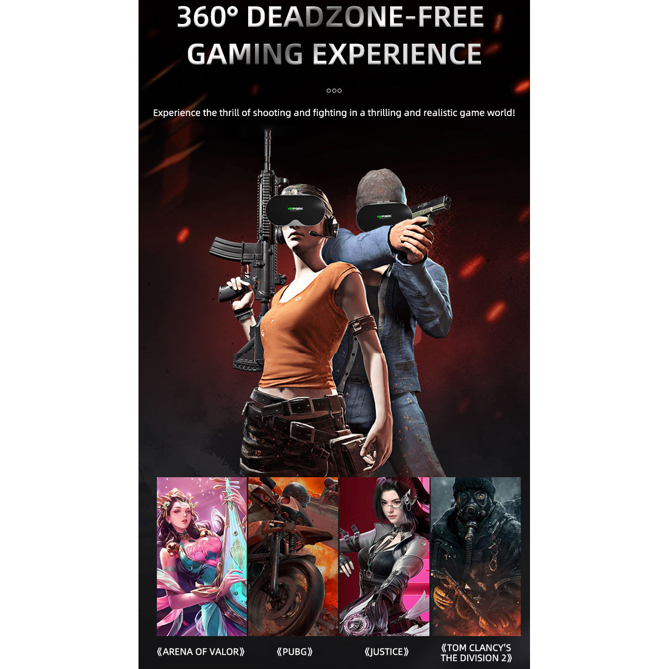 Virtual Reality 3D VR Glasses  - Gaming Accessories Bundle ulasan dan harga