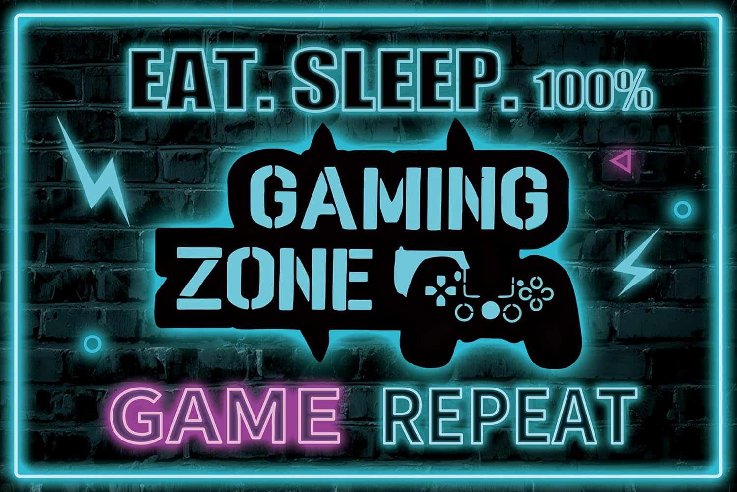 Gaming Zone Metal Tin Sign Coo - Gaming Accessories Boys ulasan dan harga