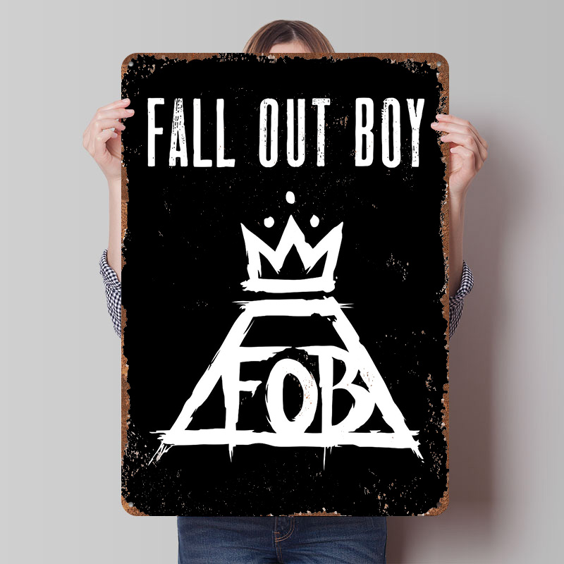 Fall Out Boy Tin Plaque Poster - Gaming Accessories Boys ulasan dan harga