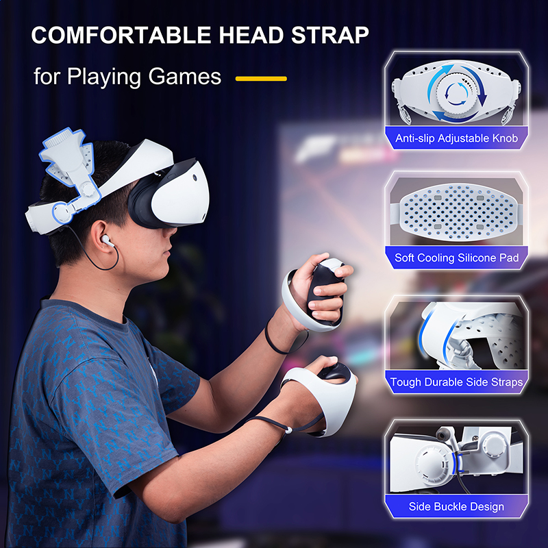 Adjustable Head Strap For PS V - Gaming Accessories Vr ulasan dan harga