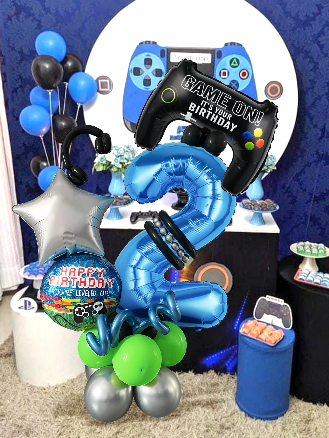 32PCS Game Theme Birthday Numb - Gaming Accessories Boys ulasan dan harga