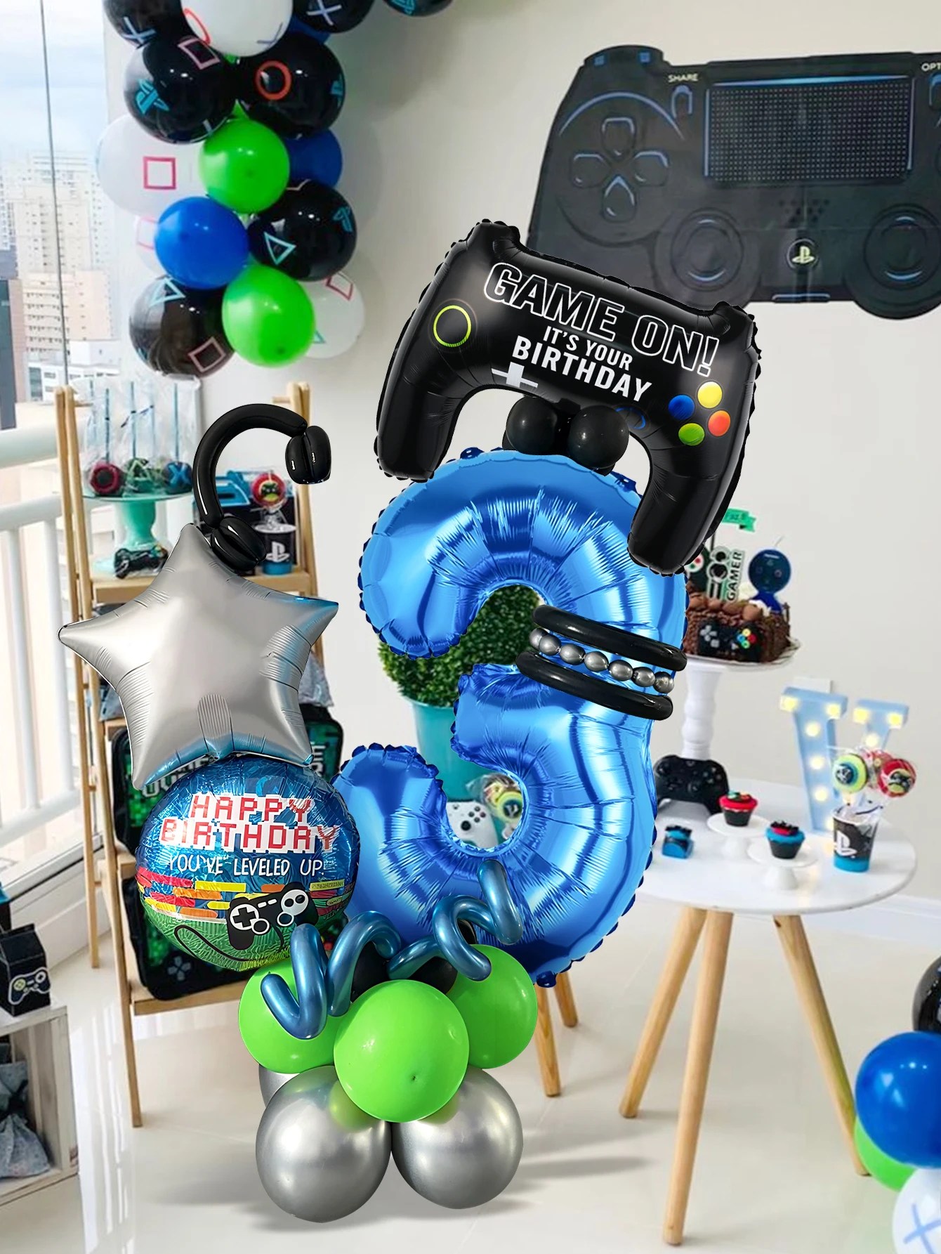 32PCS Game Theme Birthday Numb - Gaming Accessories Boys ulasan dan harga