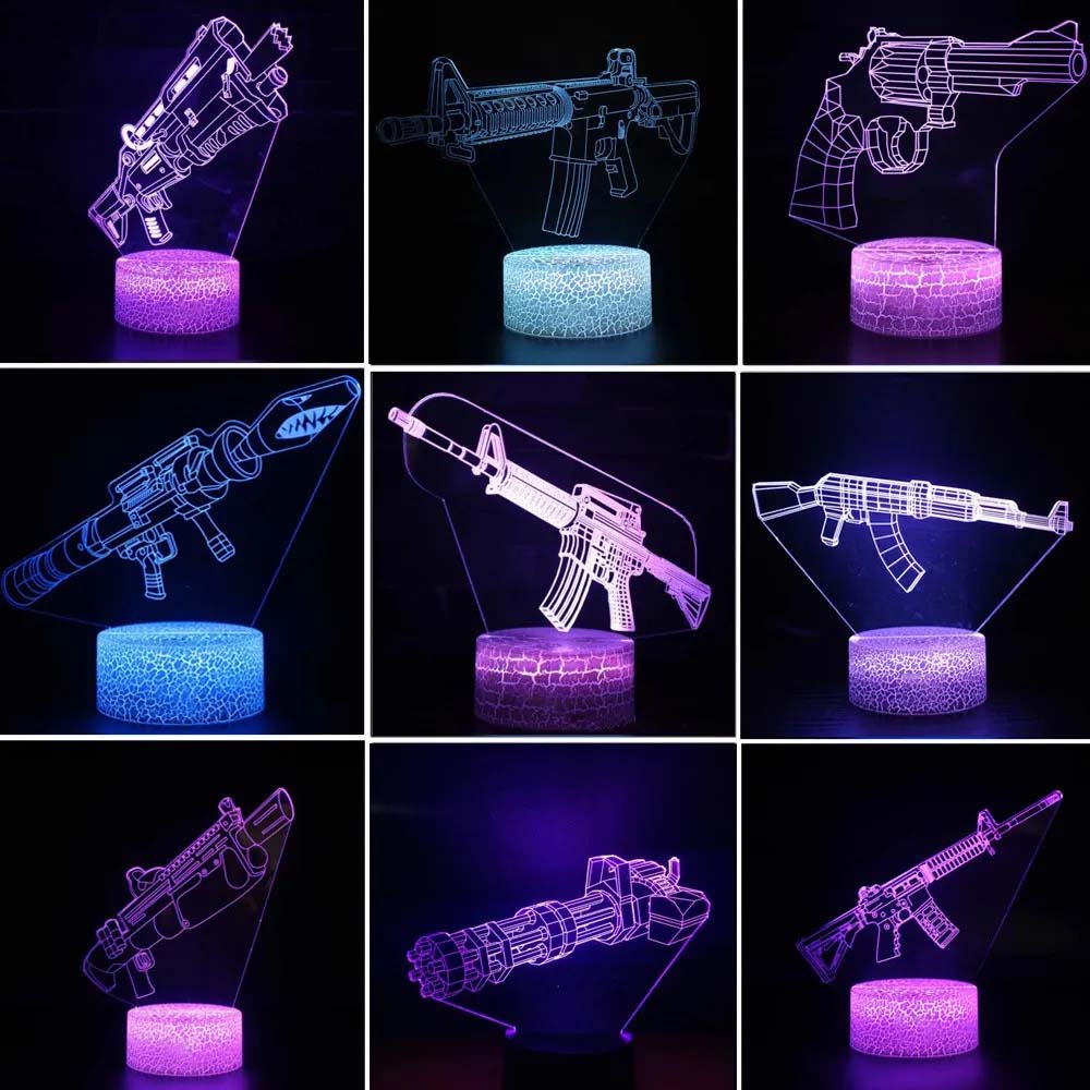 Game Rifle 3d Led Night Light  - Gaming Accessories Boys ulasan dan harga
