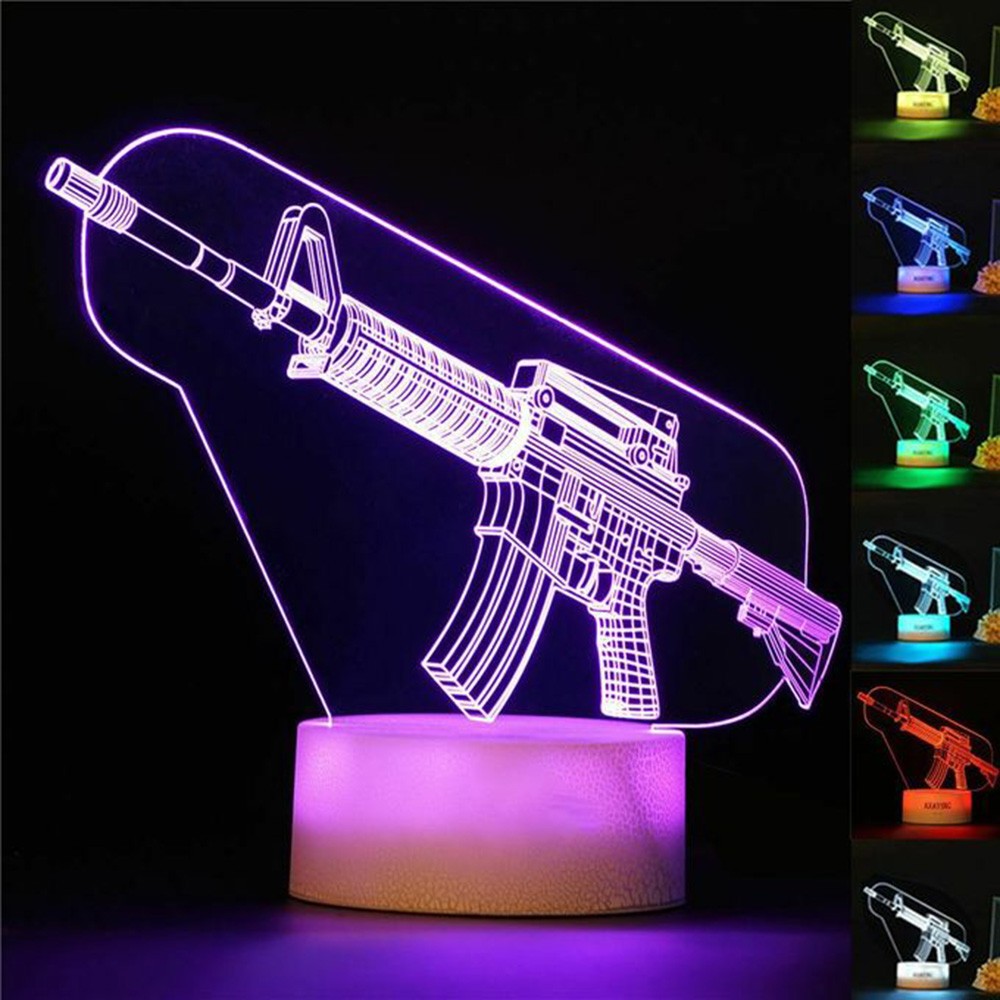 Game Rifle 3d Led Night Light  - Gaming Accessories Boys ulasan dan harga