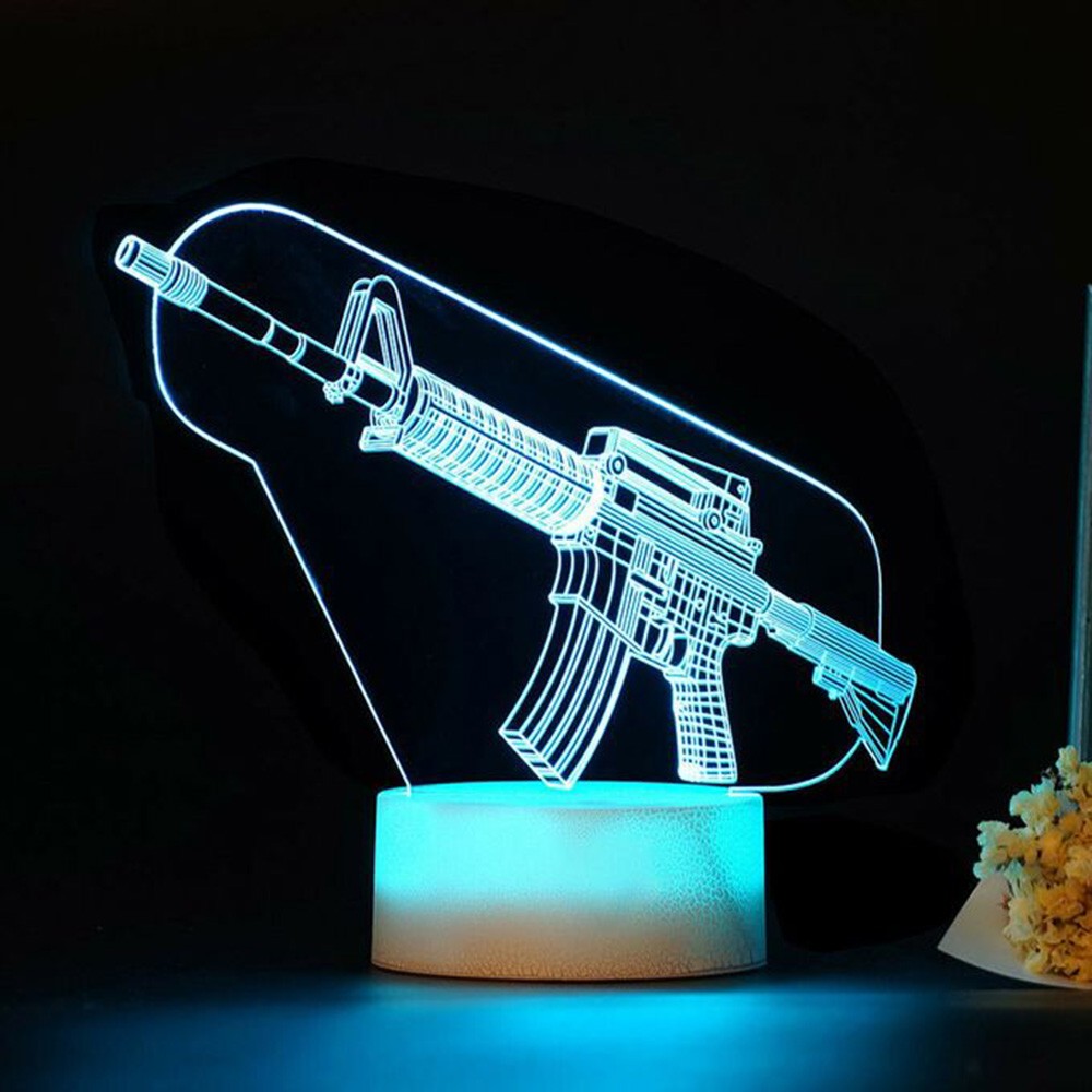 Game Rifle 3d Led Night Light  - Gaming Accessories Boys ulasan dan harga